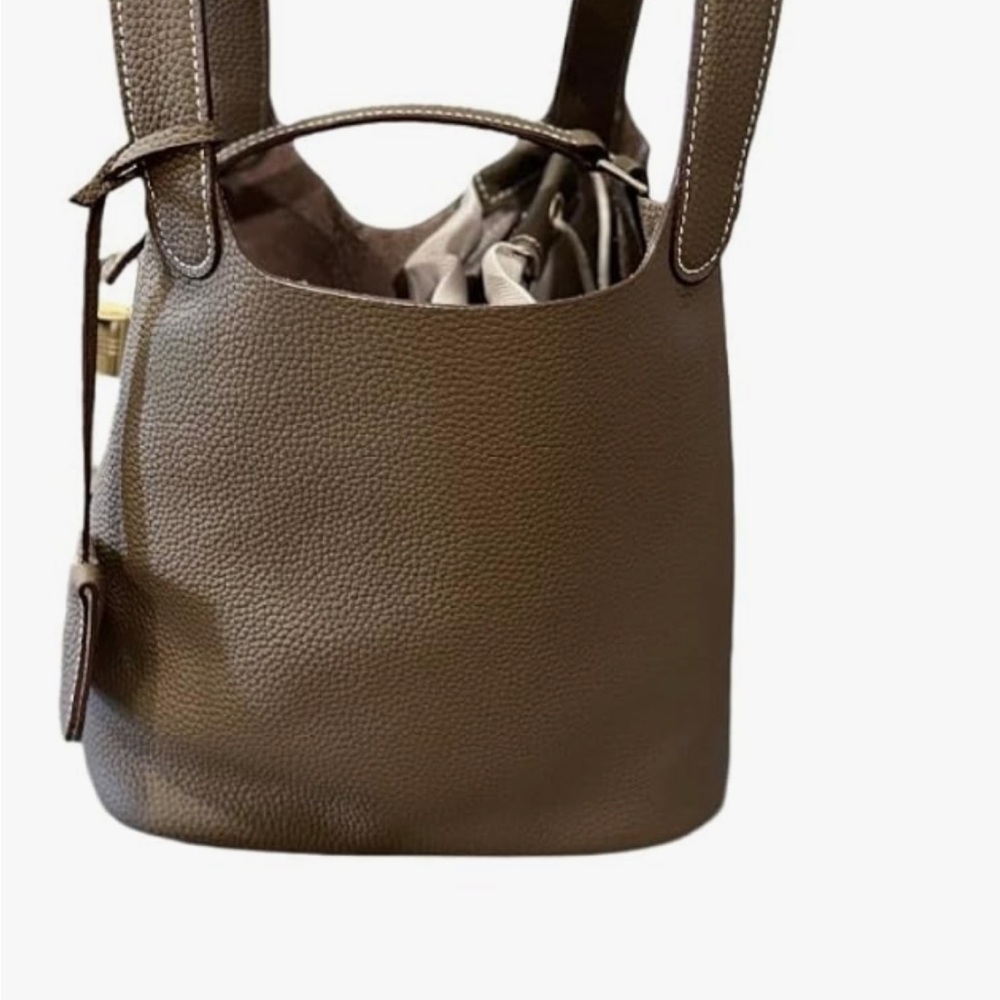 Elegant Brown Leather Tote Bag